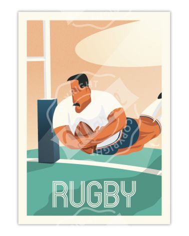 Affiche Marcel 30 x 40 cm - Le rugby