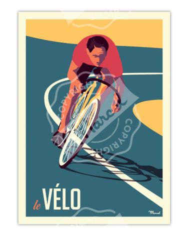 Affiche Marcel 30 x 40 cm - Le vélo