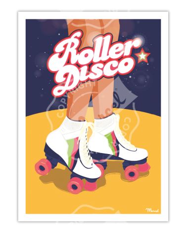 Affiche Marcel 30 x 40 cm - Roller disco