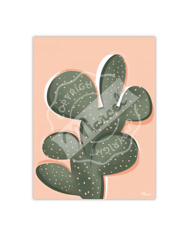 Affiche Marcel 30 x 40 cm - Cactus