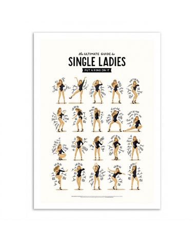 Affiche d'art WE 30 x 40 cm - Single ladies - Nour Tohme