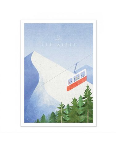 Affiche d'art WE 30 x 40 cm - Ski Les Alpes - Henry Rivers
